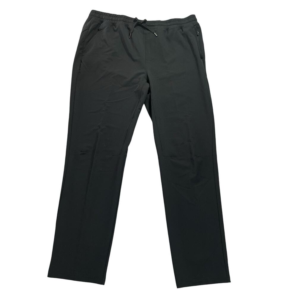Right of Way Athleisure Performance Stretch Pants Men's XL Black Zip Pockets NEW